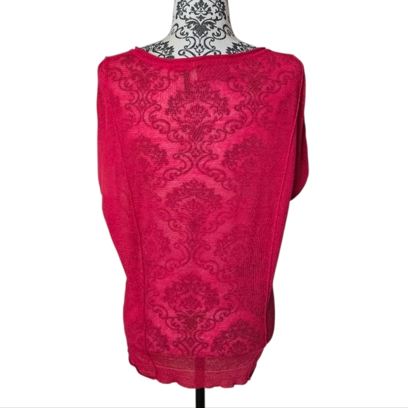 Line linen blend short sleeve lightweight sweater size medium - Picture 2 of 13